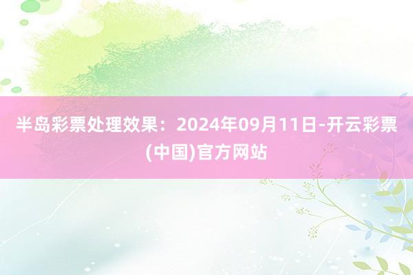 半岛彩票处理效果：2024年09月11日-开云彩票(中国)官方网站